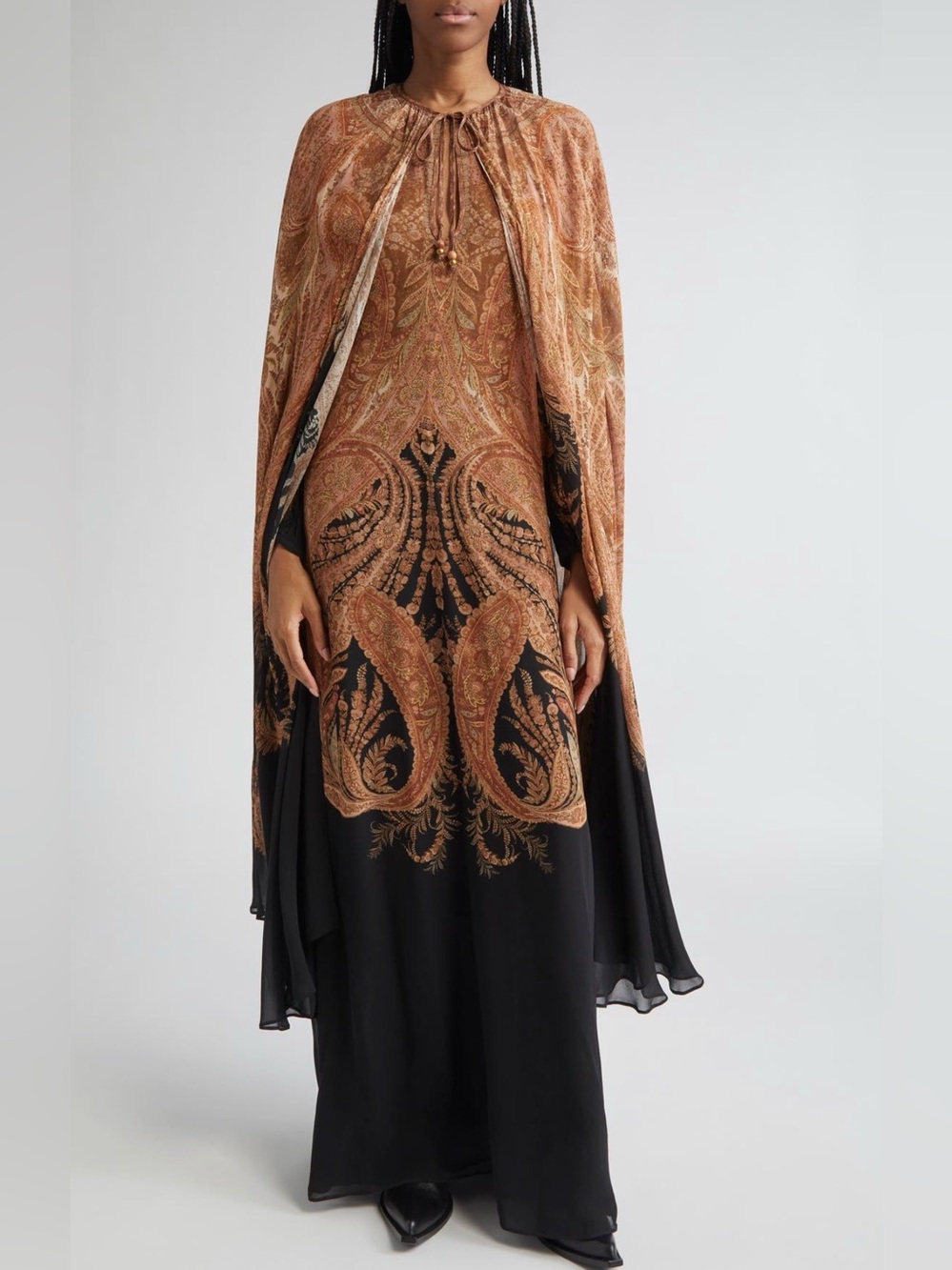 Zimmermann Hypnotic Caped Maxi Dress
 Paisley